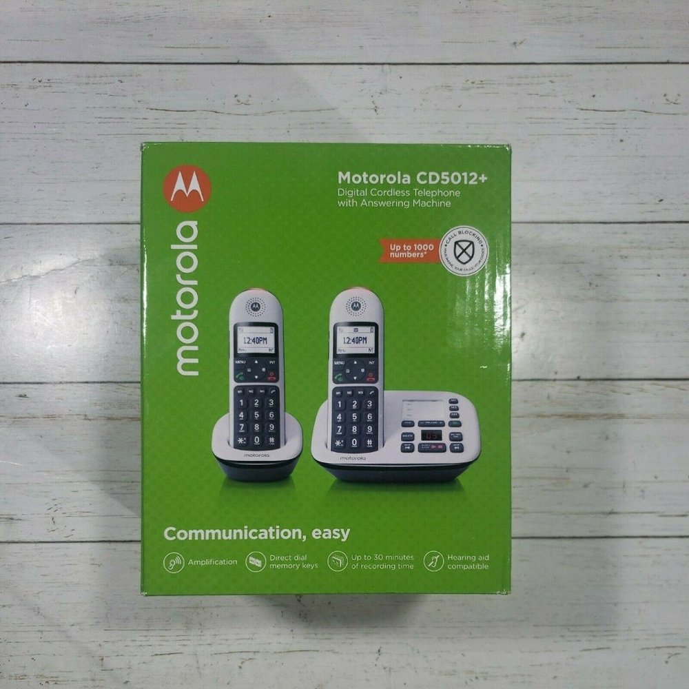 Motorola CD5012 DECT 6.0 2-Handset Digital Cordles
